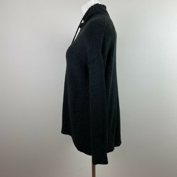 Philosophy Sweater Solid Black Mock Neck Drawstring Cozy Womens‎ Petite S - Picture 5 of 9